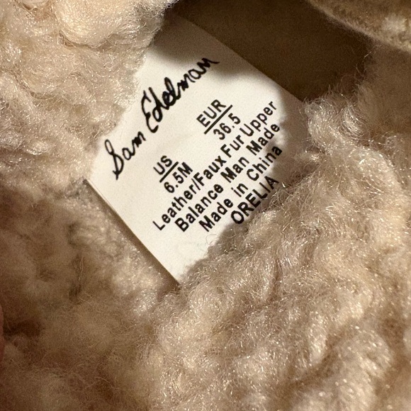 Sam Edelman Orelia Pull On Lace Up Cold Weather Ankle Boots Natural Womens 6.5 M - Picture 9 of 9